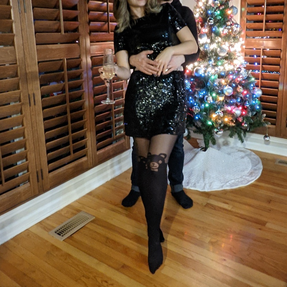 Christmas party black mini dress Armani US 4, Small